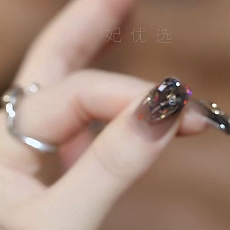 Designer: DuoDuo 2054.Handmade nails Press on Nails DIY Nail Art for woman girl Long Coffin black