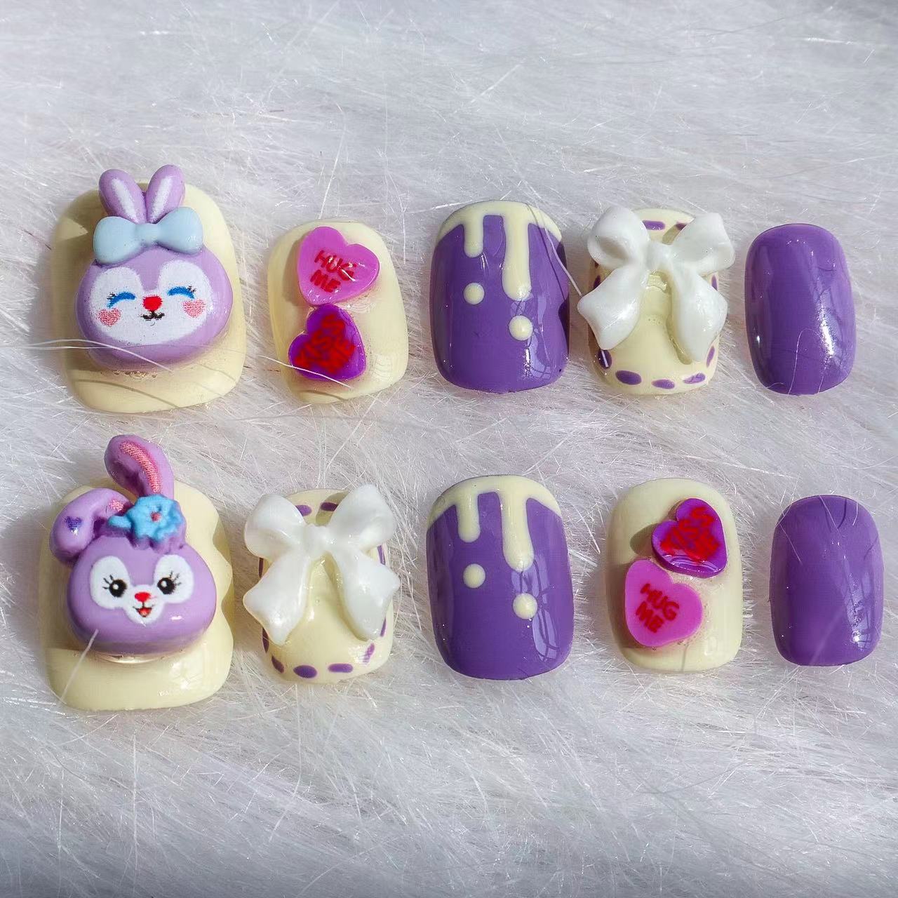 Designer: XinXin 97.StellaLou cute handmade nails Press on Nails DIY Nail Art