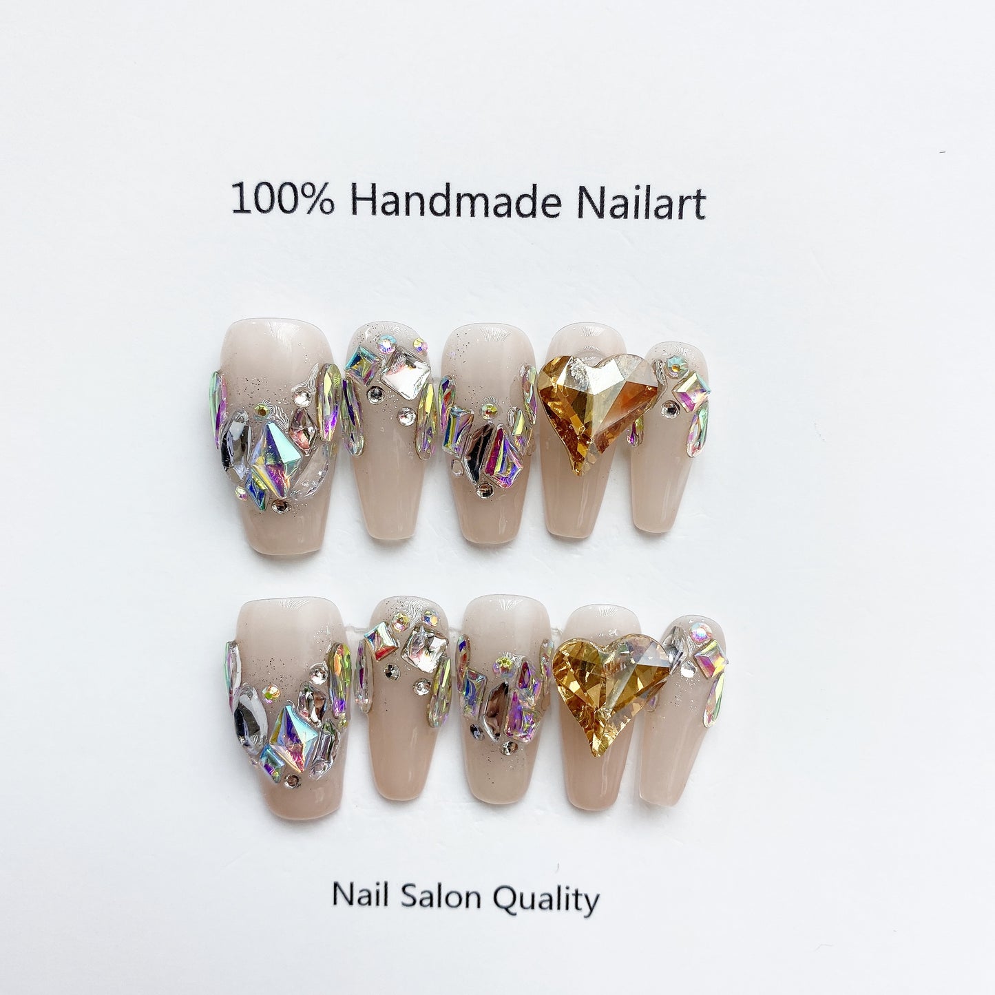 Handmade Nails Press on Nails DIY Nail Art for Woman Girl Nail Design Long Coffin White 2023