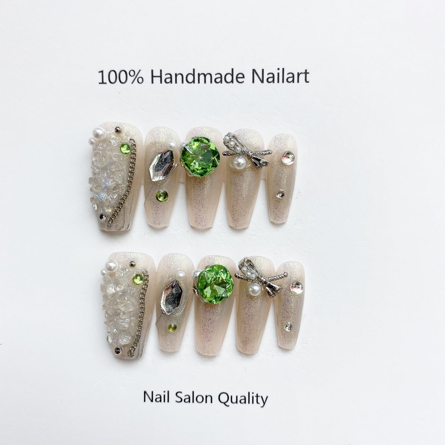 Handmade Nails Press on Nails DIY Nail Art for Woman Girl Nail Design Long Coffin White 2023