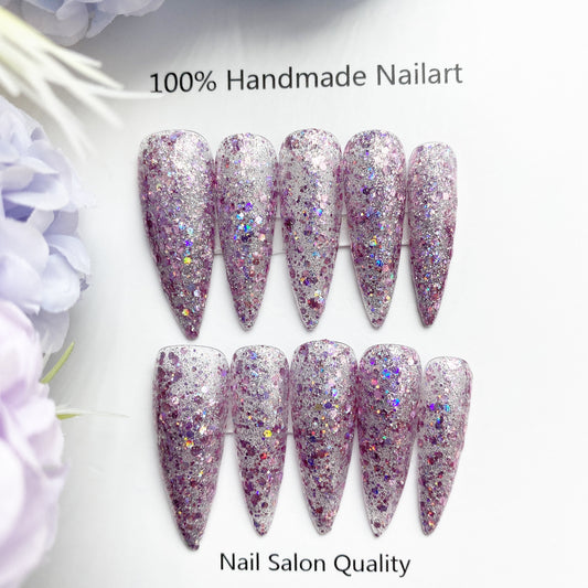 Handmade Nails Press on Nails DIY Nail Art for Woman Girl Nail Design Long Coffin 2023