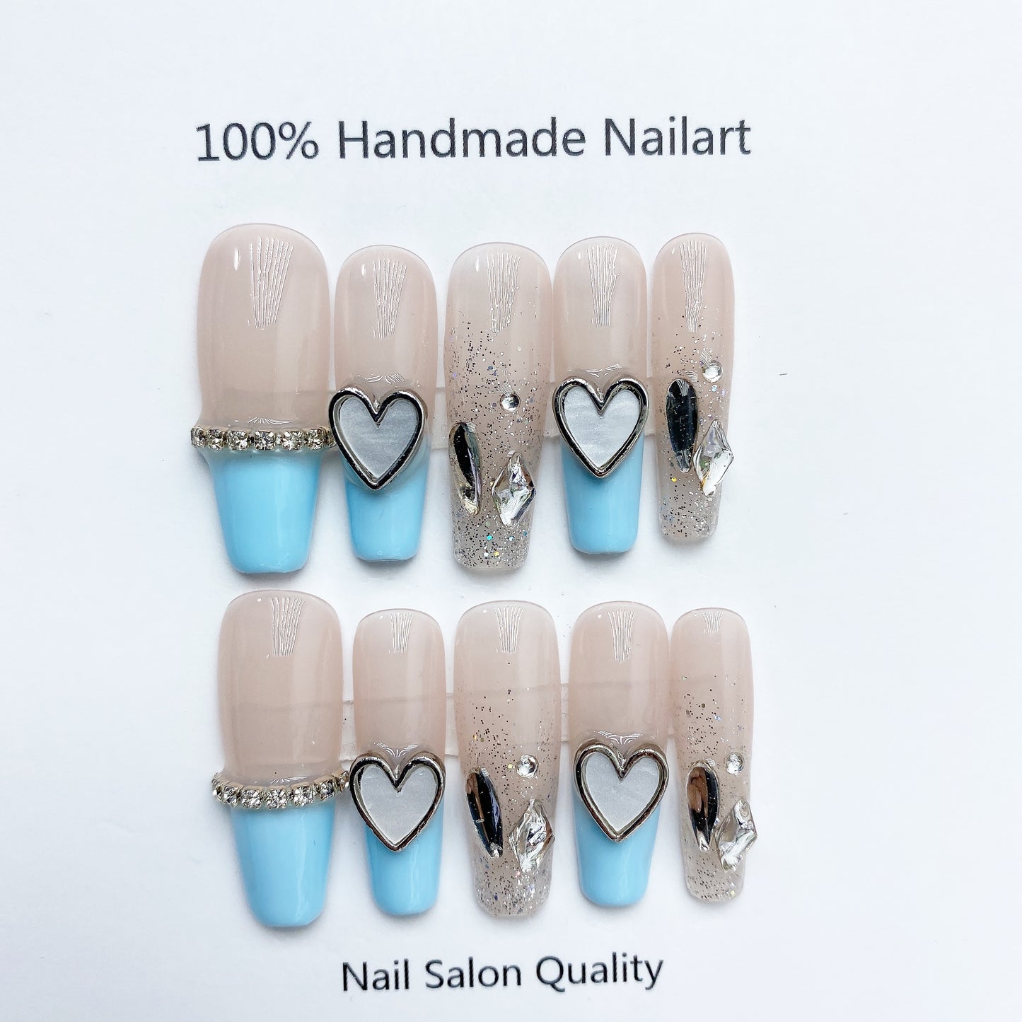 Handmade Nails Press on Nails DIY Nail Art for Woman Girl Nail Design Long Coffin 2023