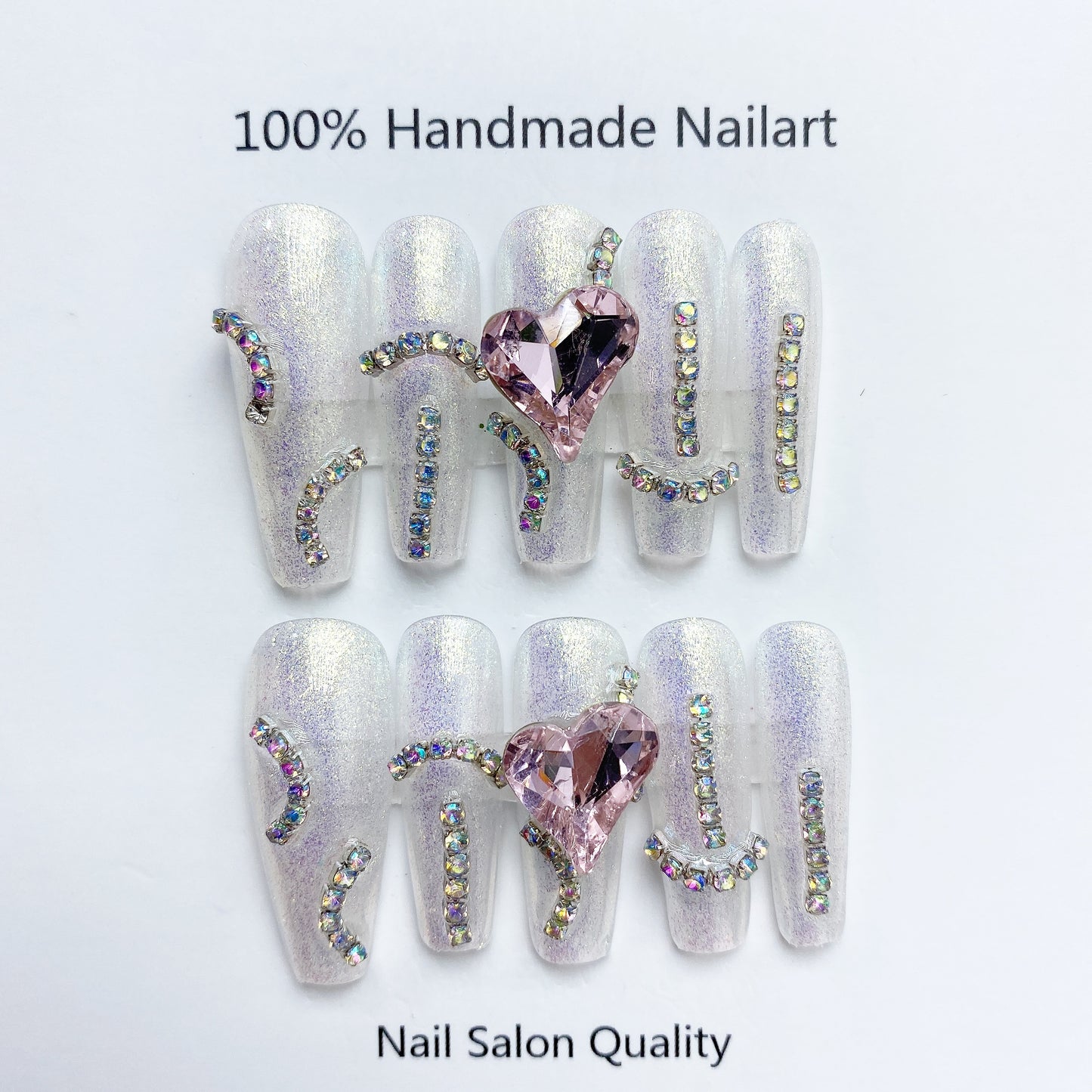 Handmade Nails Press on Nails DIY Nail Art for Woman Girl Nail Design Long Coffin 2023