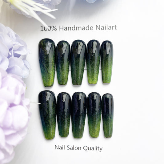 Handmade Nails Press on Nails DIY Nail Art for Woman Girl Nail Design Long Coffin 2023