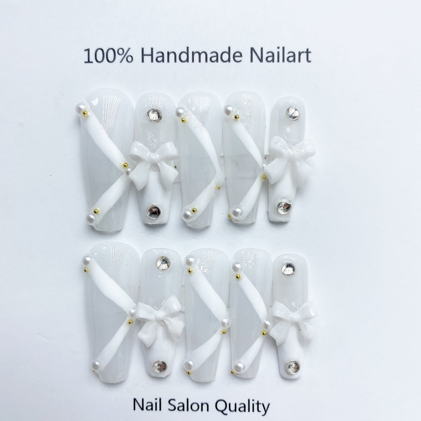 Handmade Nails Press on Nails DIY Nail Art for Woman Girl Nail Design Long Coffin 2023