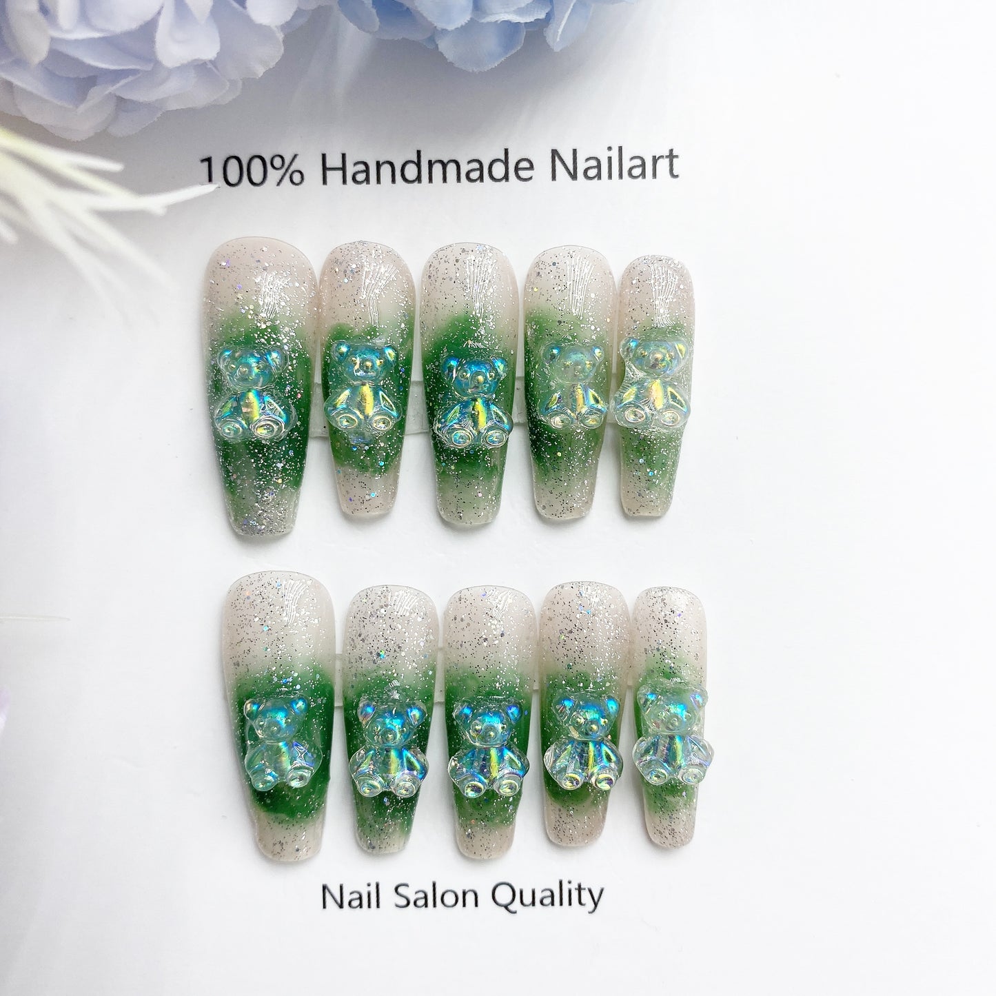 Handmade Nails Press on Nails DIY Nail Art for Woman Girl Nail Design Long Coffin 2023