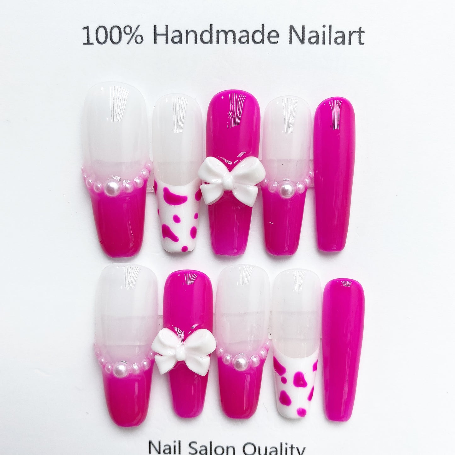 Handmade Nails Press on Nails DIY Nail Art for Woman Girl Nail Design Long Coffin 2023