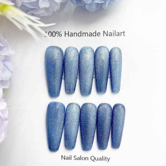 Handmade Nails Press on Nails DIY Nail Art for Woman Girl Nail Design Long Coffin 2023