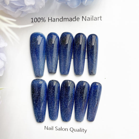 Handmade Nails Press on Nails DIY Nail Art for Woman Girl Nail Design Long Coffin 2023