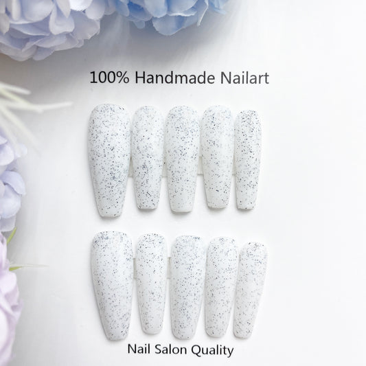 Handmade Nails Press on Nails DIY Nail Art for Woman Girl Nail Design Long Coffin 2023