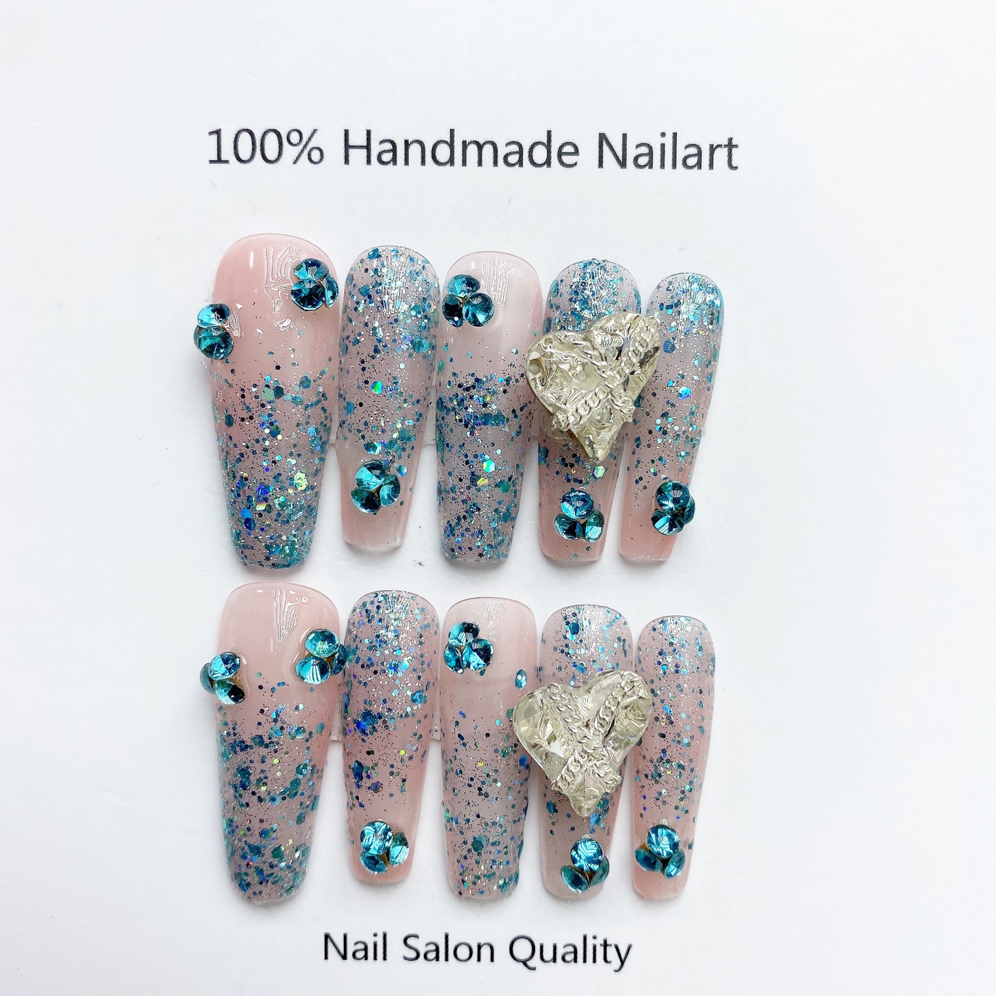 Handmade Nails Press on Nails DIY Nail Art for Woman Girl Nail Design Long Coffin 2023