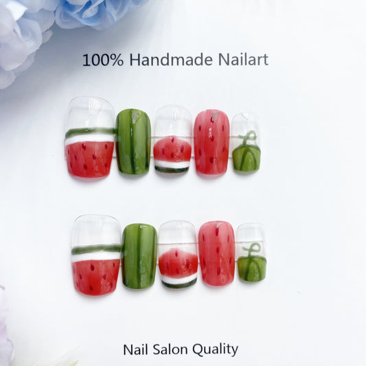 Handmade Nails Press on Nails DIY Nail Art for Woman Girl Nail Design Long Coffin 2023