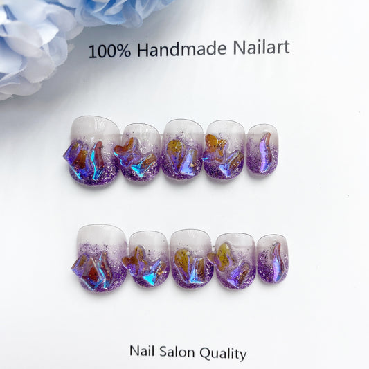 Handmade Nails Press on Nails DIY Nail Art for Woman Girl Nail Design Long Coffin 2023