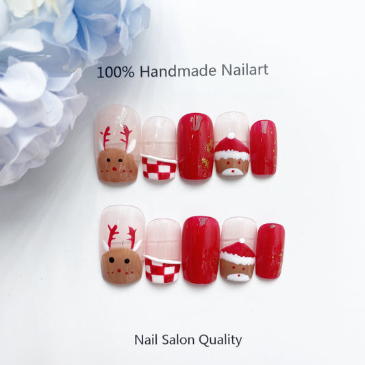 Handmade Nails Press on Nails DIY Nail Art for Woman Girl Nail Design Long Coffin 2023