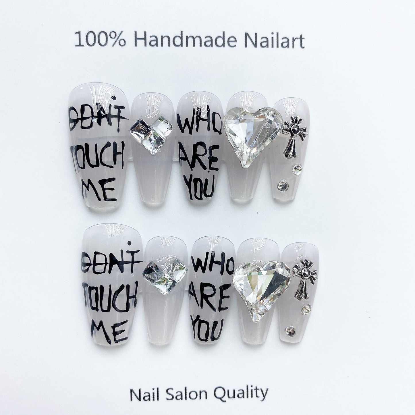 Handmade Nails Press on Nails DIY Nail Art for Woman Girl Nail Design Long Coffin 2023