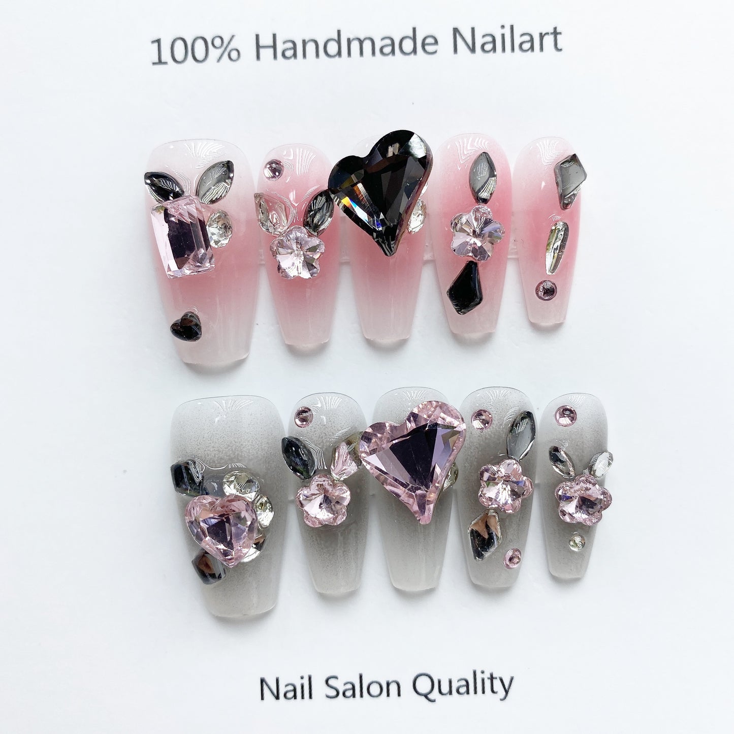 Handmade Nails Press on Nails DIY Nail Art for Woman Girl Nail Design Long Coffin 2023