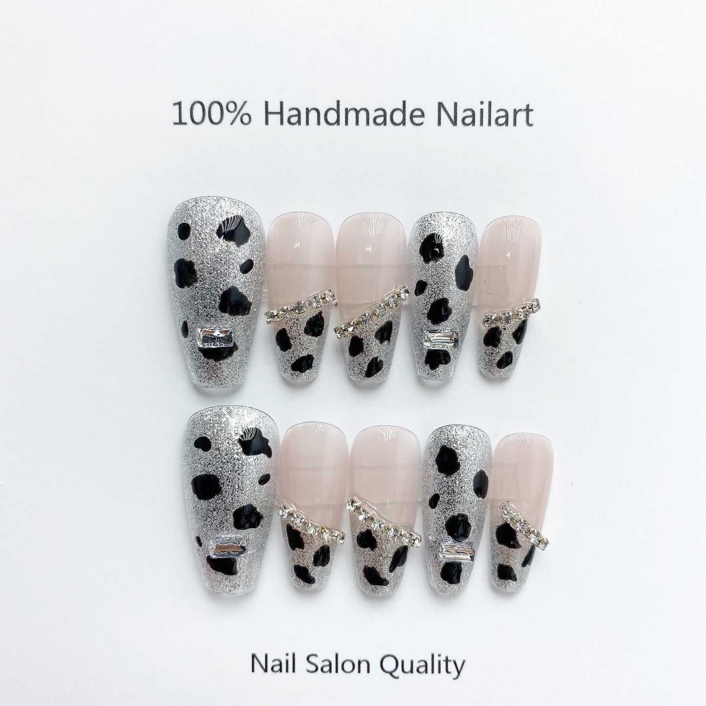 Handmade Nails Press on Nails DIY Nail Art for Woman Girl Nail Design Long Coffin 2023