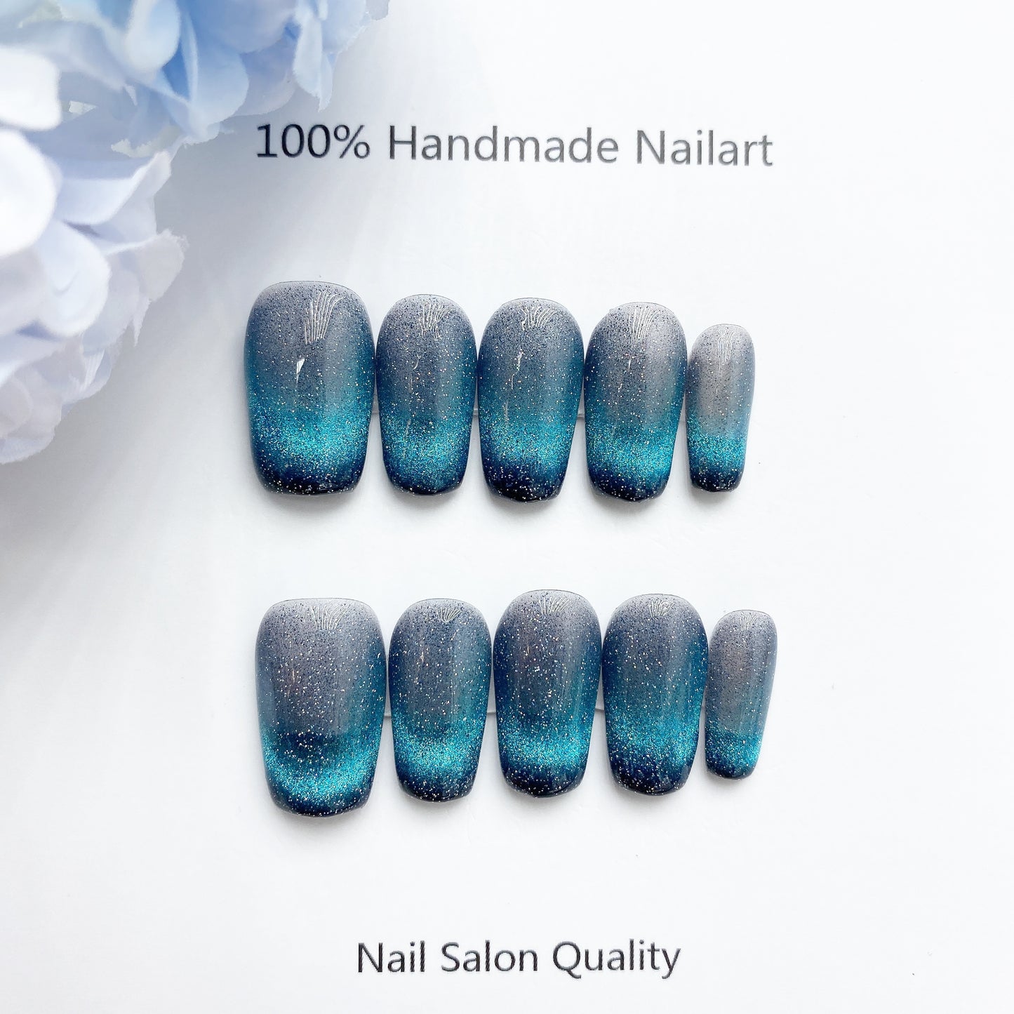 Handmade Nails Press on Nails DIY Nail Art for Woman Girl Nail Design Long Coffin 2023