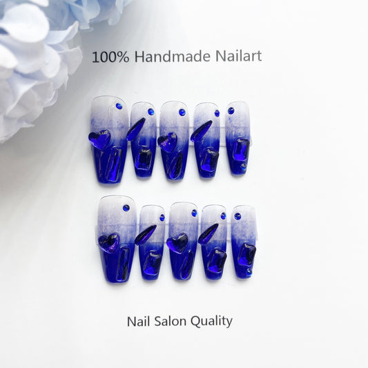 Handmade Nails Press on Nails DIY Nail Art for Woman Girl Nail Design Long Coffin 2023