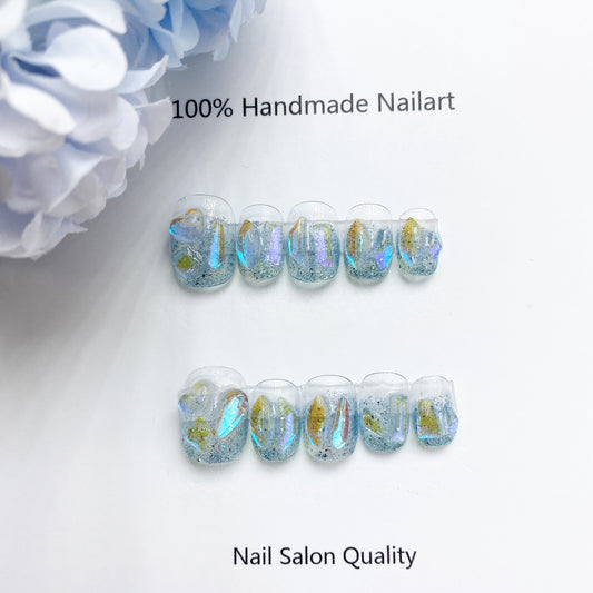 Handmade Nails Press on Nails DIY Nail Art for Woman Girl Nail Design Long Coffin 2023