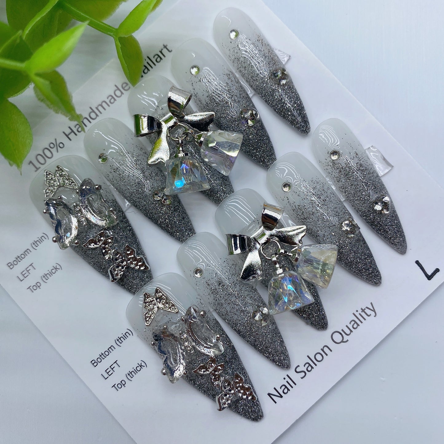 Handmade Nails Press on Nails DIY Nail Art for Woman Girl Nail Design Long Coffin 2023 TN-8047