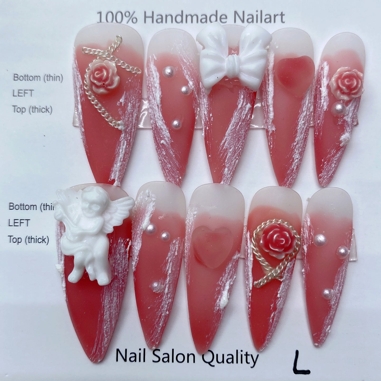 Handmade Nails Press on Nails DIY Nail Art for Woman Girl Nail Design Long Coffin 2023 TN-8055