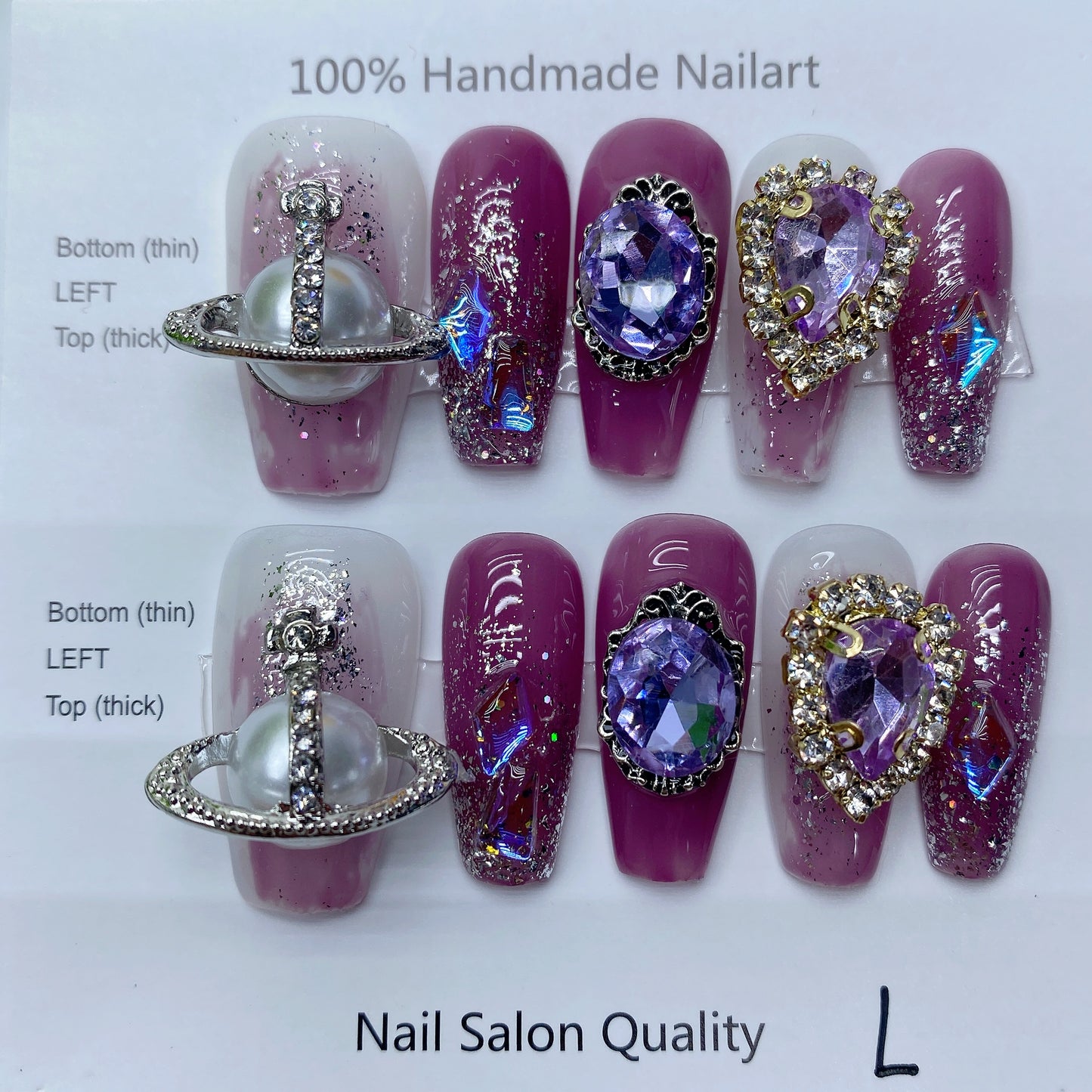 Handmade Nails Press on Nails DIY Nail Art for Woman Girl Nail Design Long Coffin 2023 TN-8048