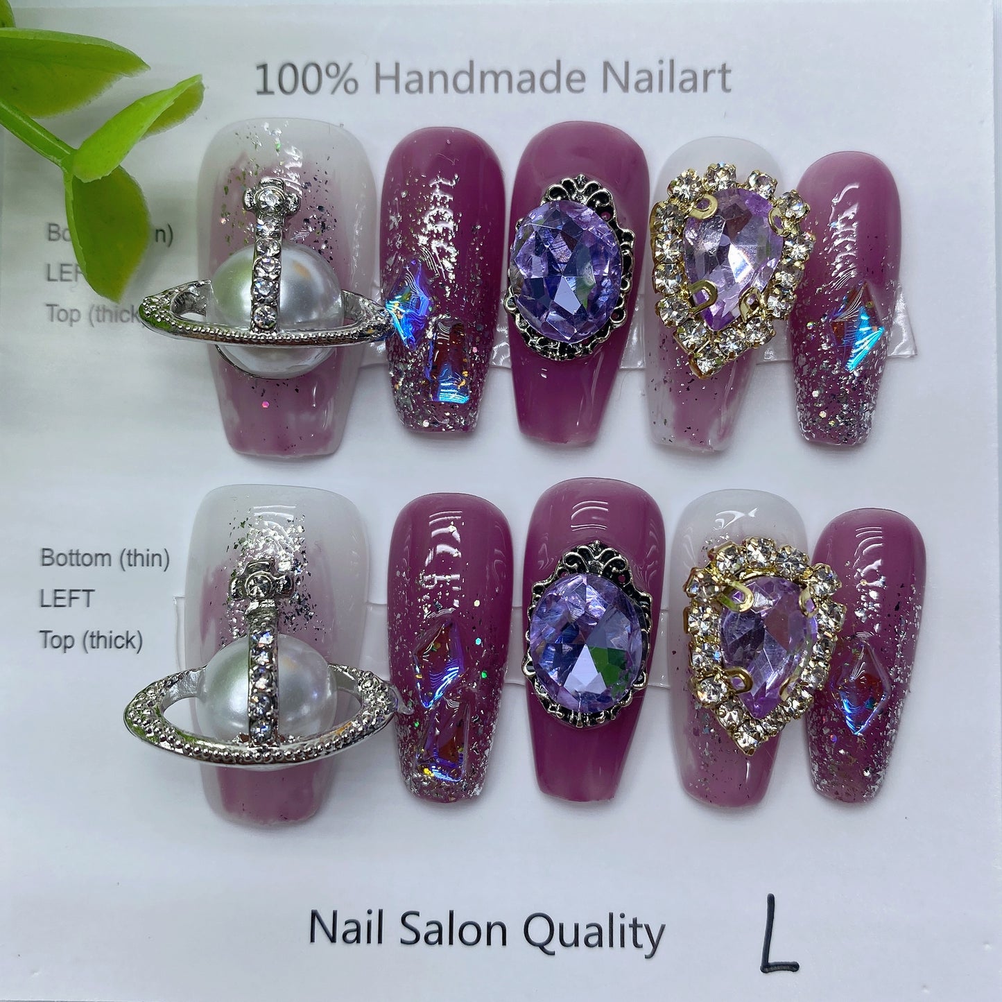 Handmade Nails Press on Nails DIY Nail Art for Woman Girl Nail Design Long Coffin 2023 TN-8048