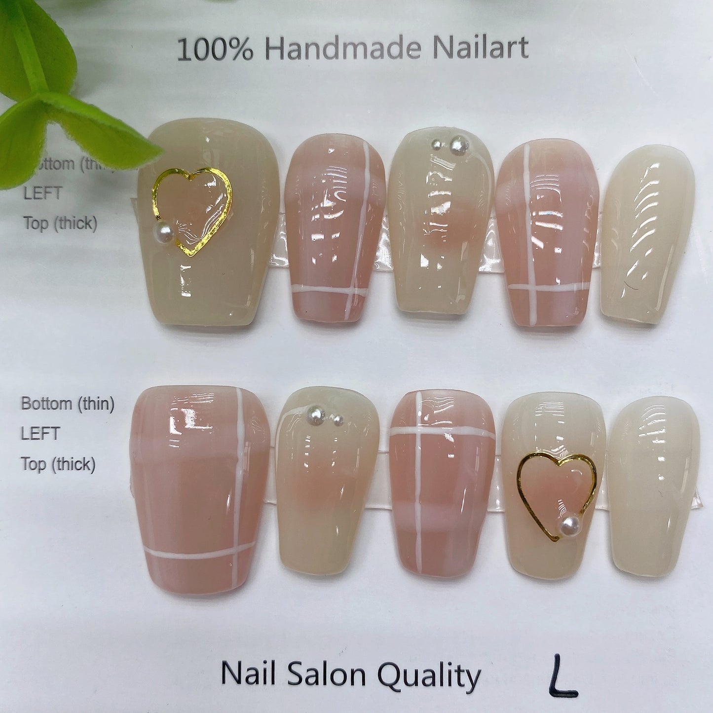 Handmade Nails Press on Nails DIY Nail Art for Woman Girl Nail Design Long Coffin 2023 TN-9001