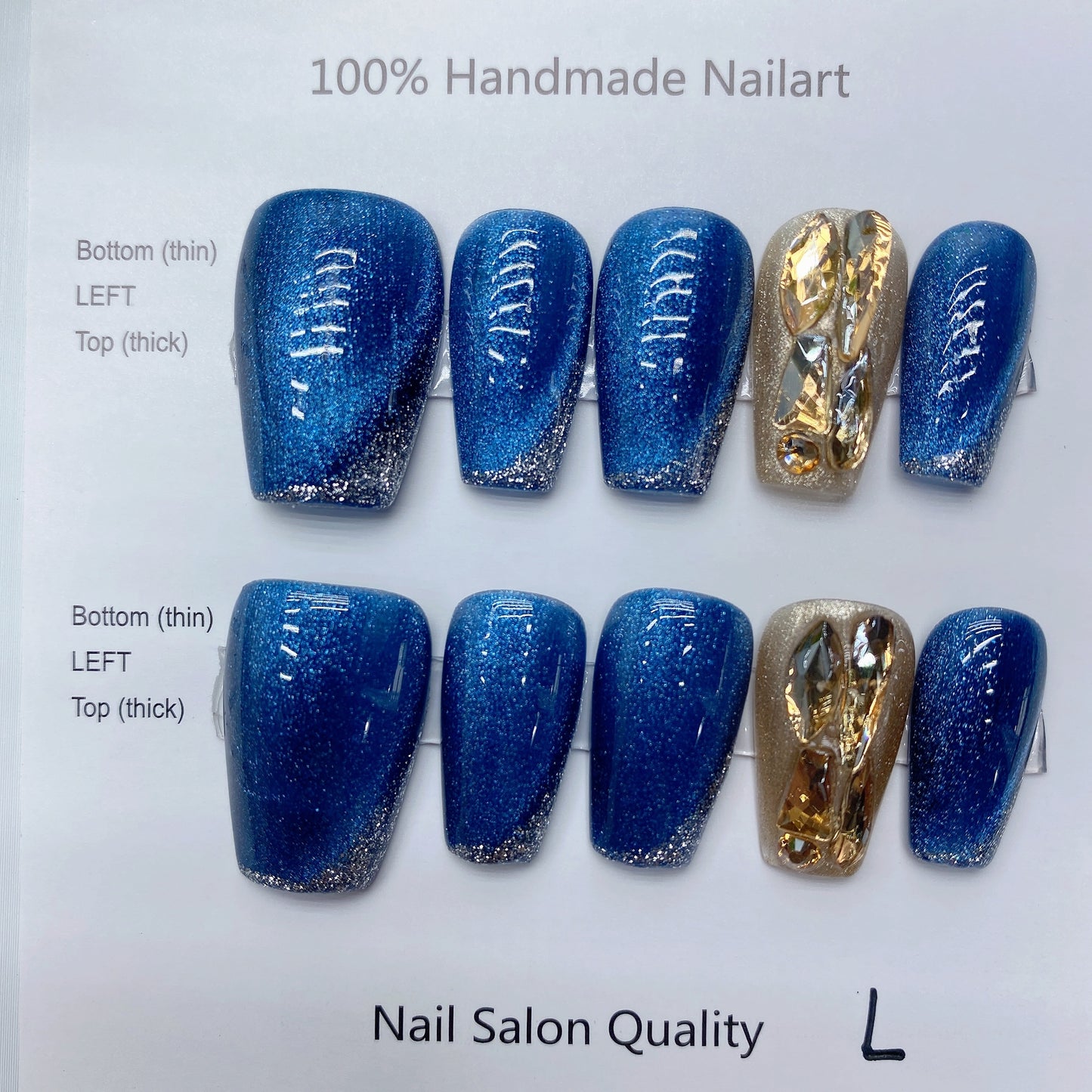 Handmade Nails Press on Nails DIY Nail Art for Woman Girl Nail Design Long Coffin 2023 TN-8051