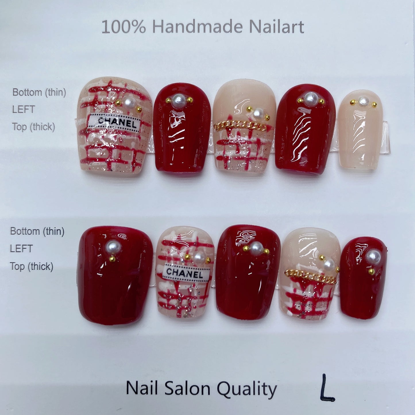 Handmade Nails Press on Nails DIY Nail Art for Woman Girl Nail Design Long Coffin 2023 TN-8050