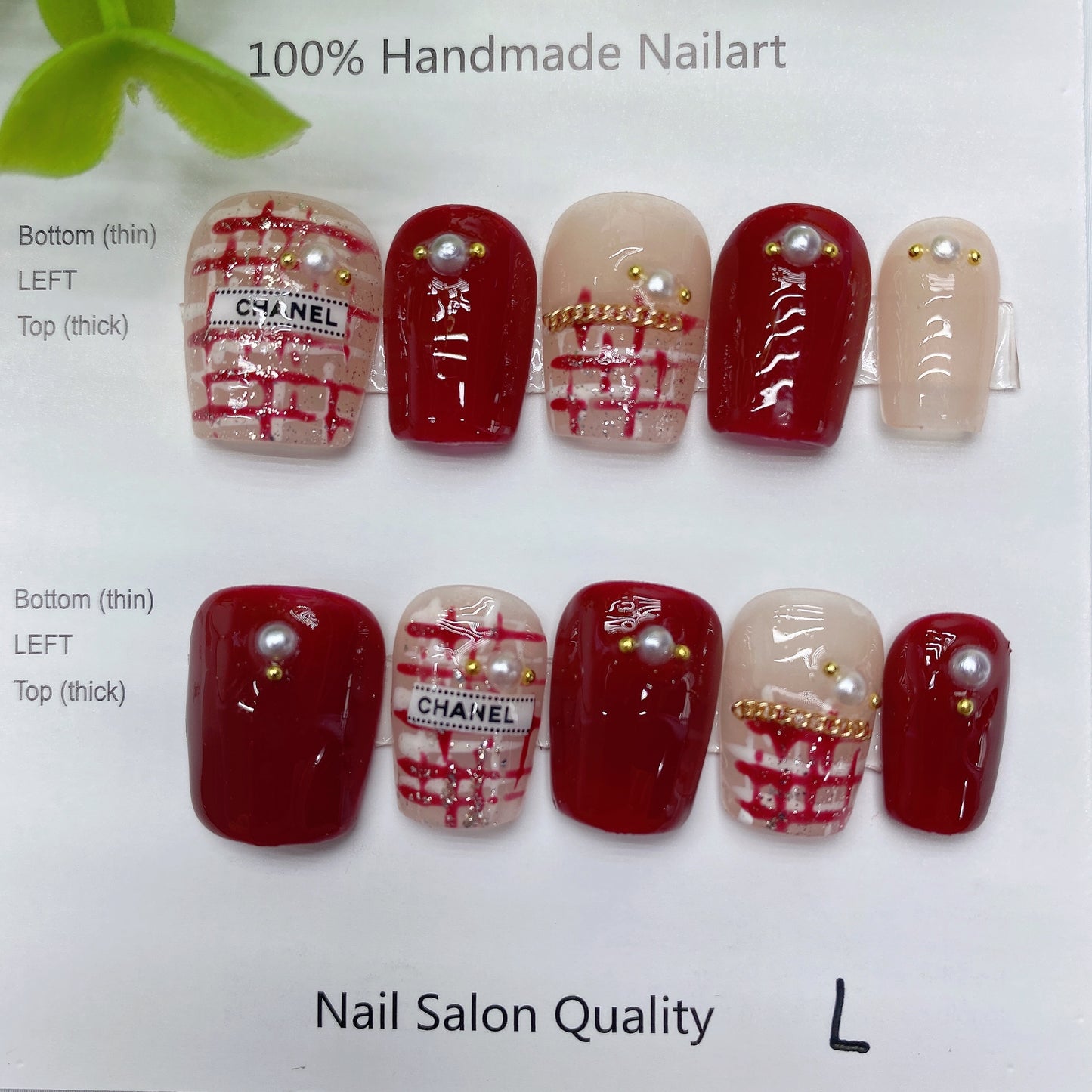 Handmade Nails Press on Nails DIY Nail Art for Woman Girl Nail Design Long Coffin 2023 TN-8050