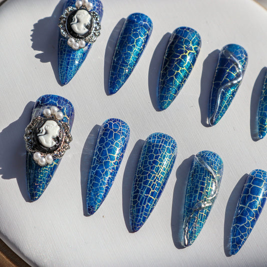 Designer: XinXin 69.Almond style handmade nails Press on Nails DIY Nail