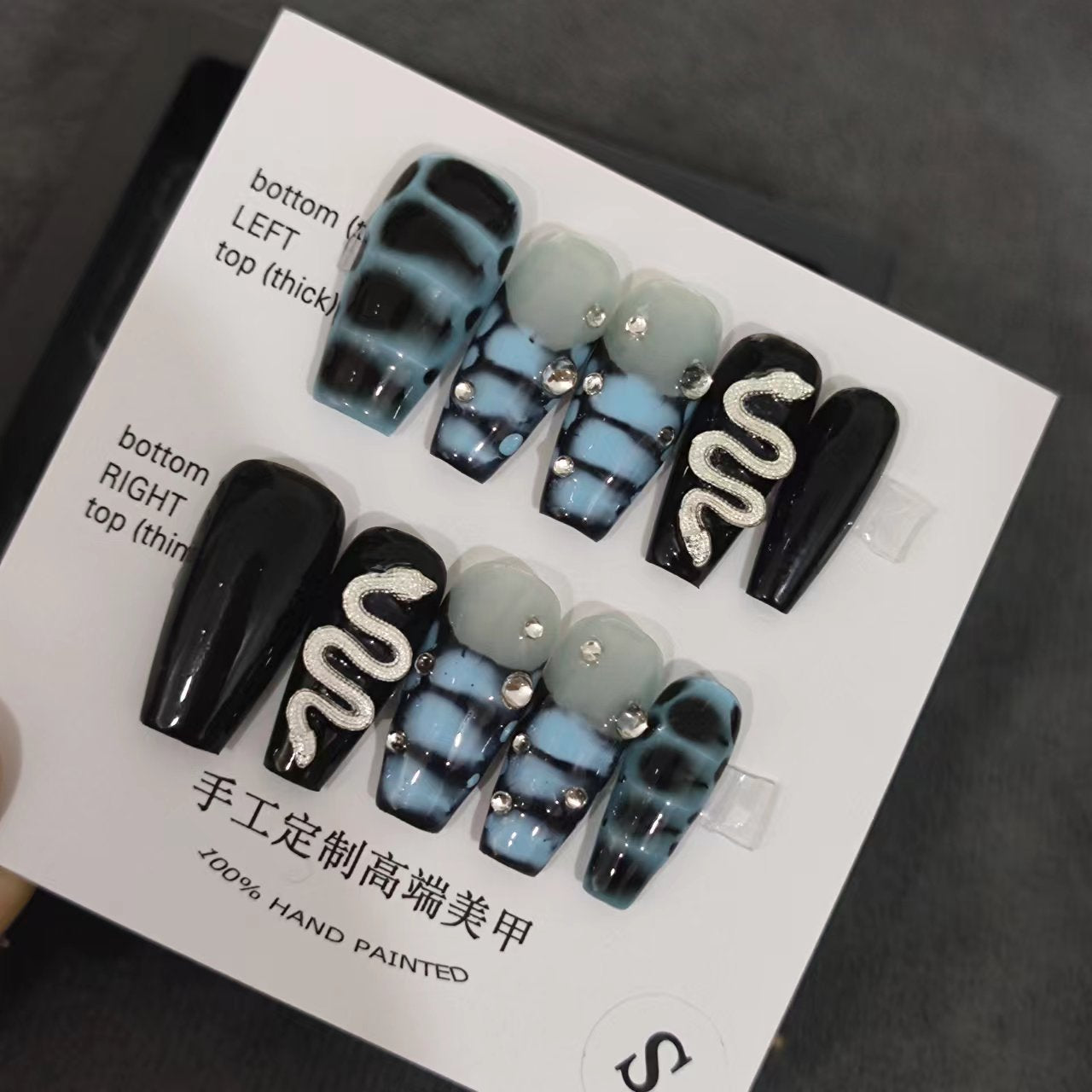 Designer: MaoMao.Handmade Nail Designs Press on Nails DIY  Nail Art for woman girl