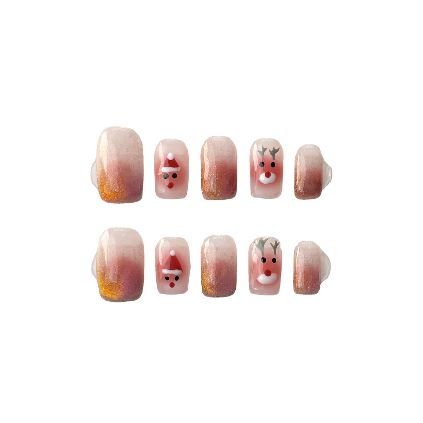 Designer: ManMan Handmade nails Press on Nails DIY Nail Art for woman girl Short Square pink