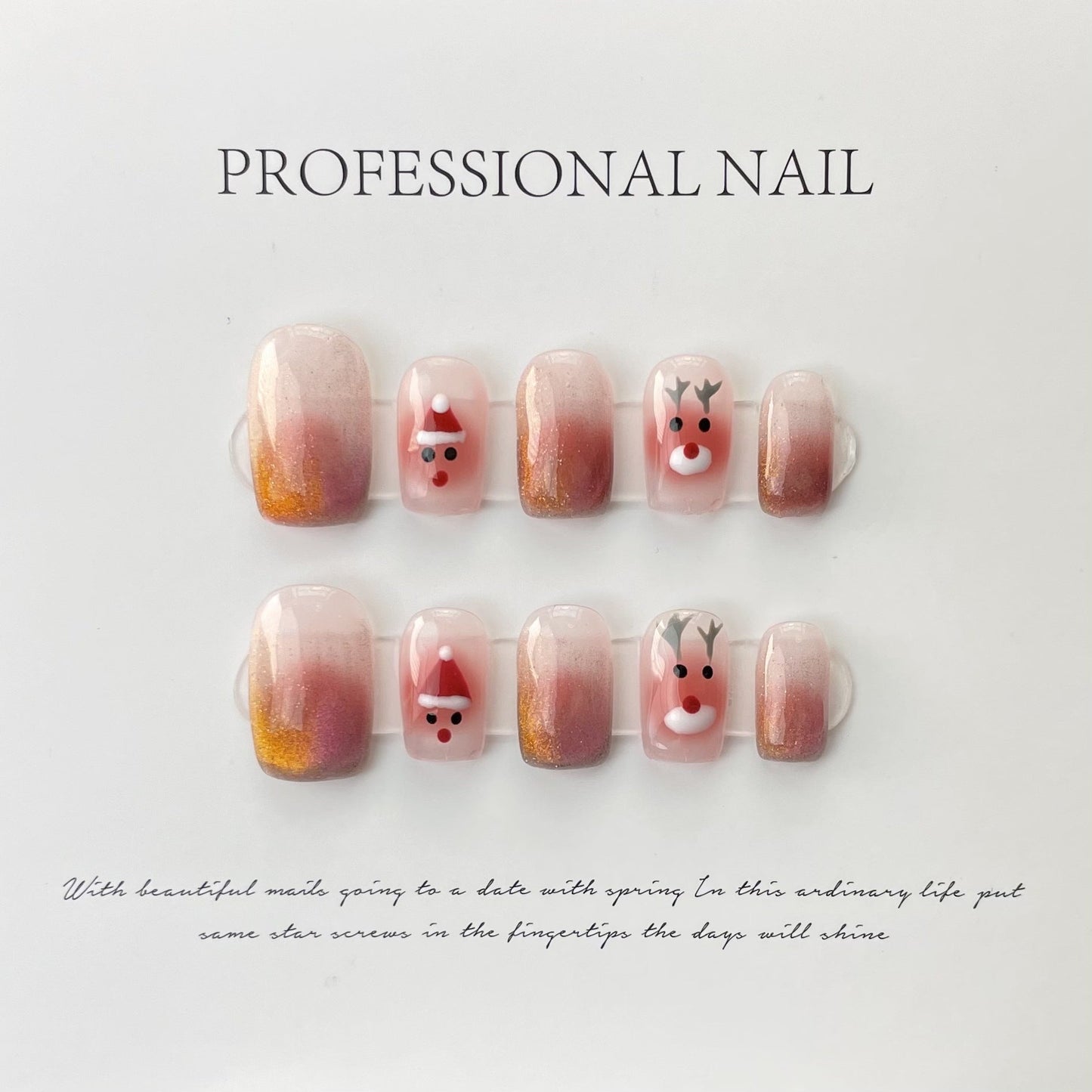 Designer: ManMan Handmade nails Press on Nails DIY Nail Art for woman girl Short Square pink