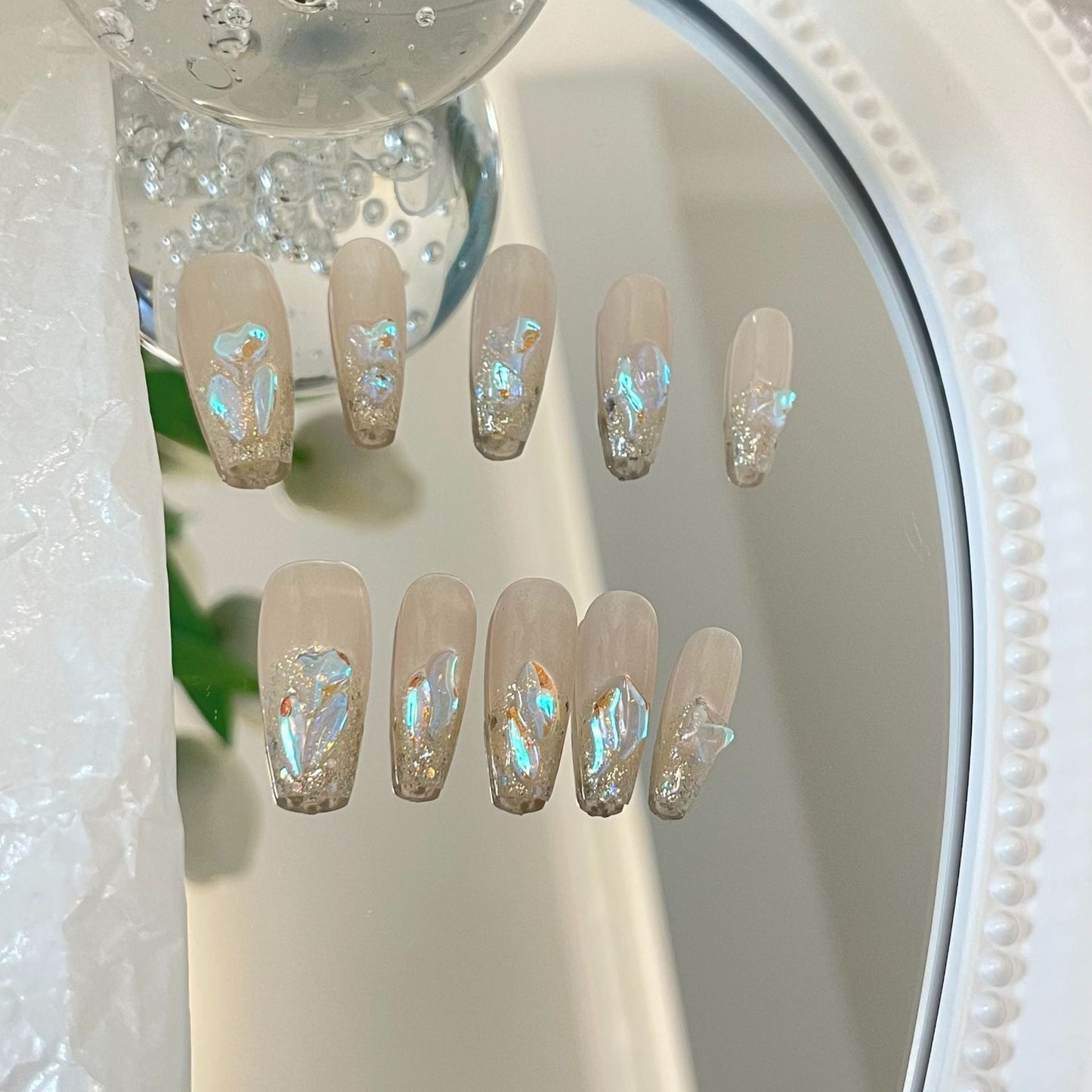 Designer: MaoMao.Handmade Nail Designs Press on Nails DIY  Nail Art for woman girl