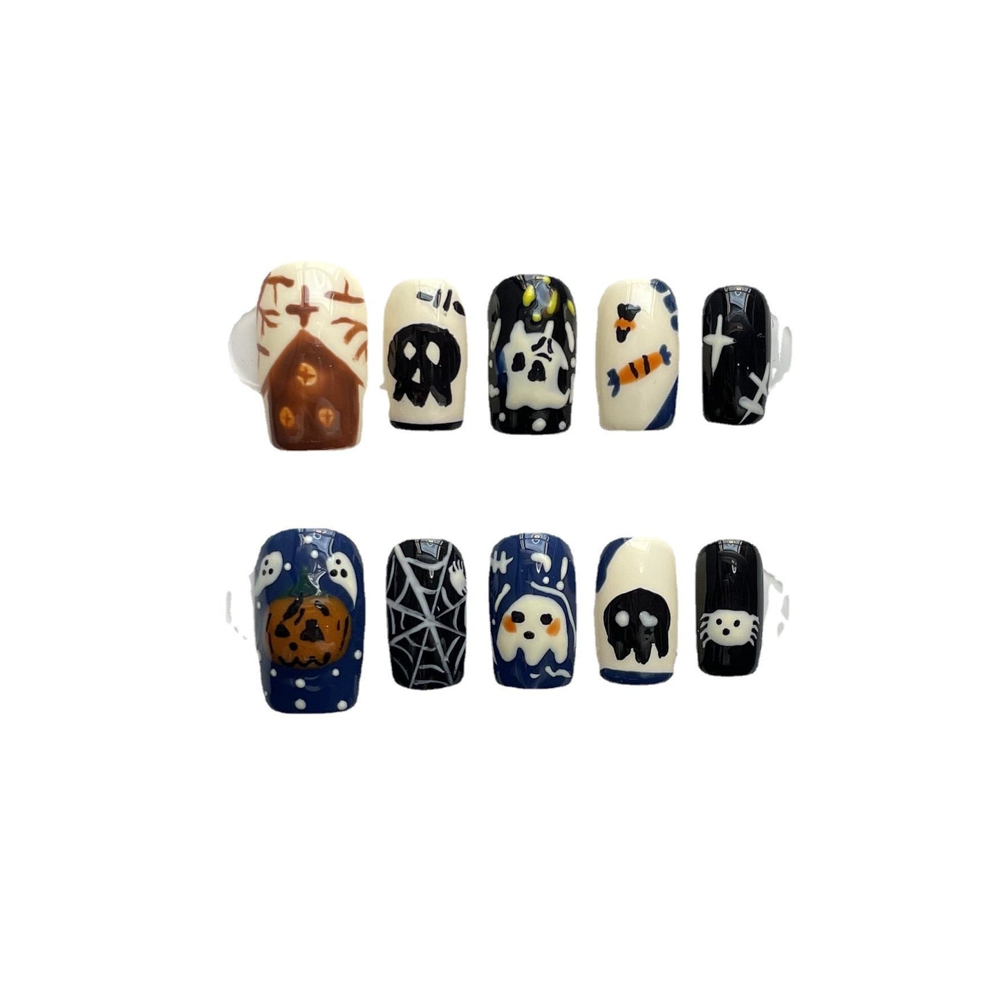 Designer: ManMan Handmade nails Press on Nails DIY Nail Art for woman girl Short Square