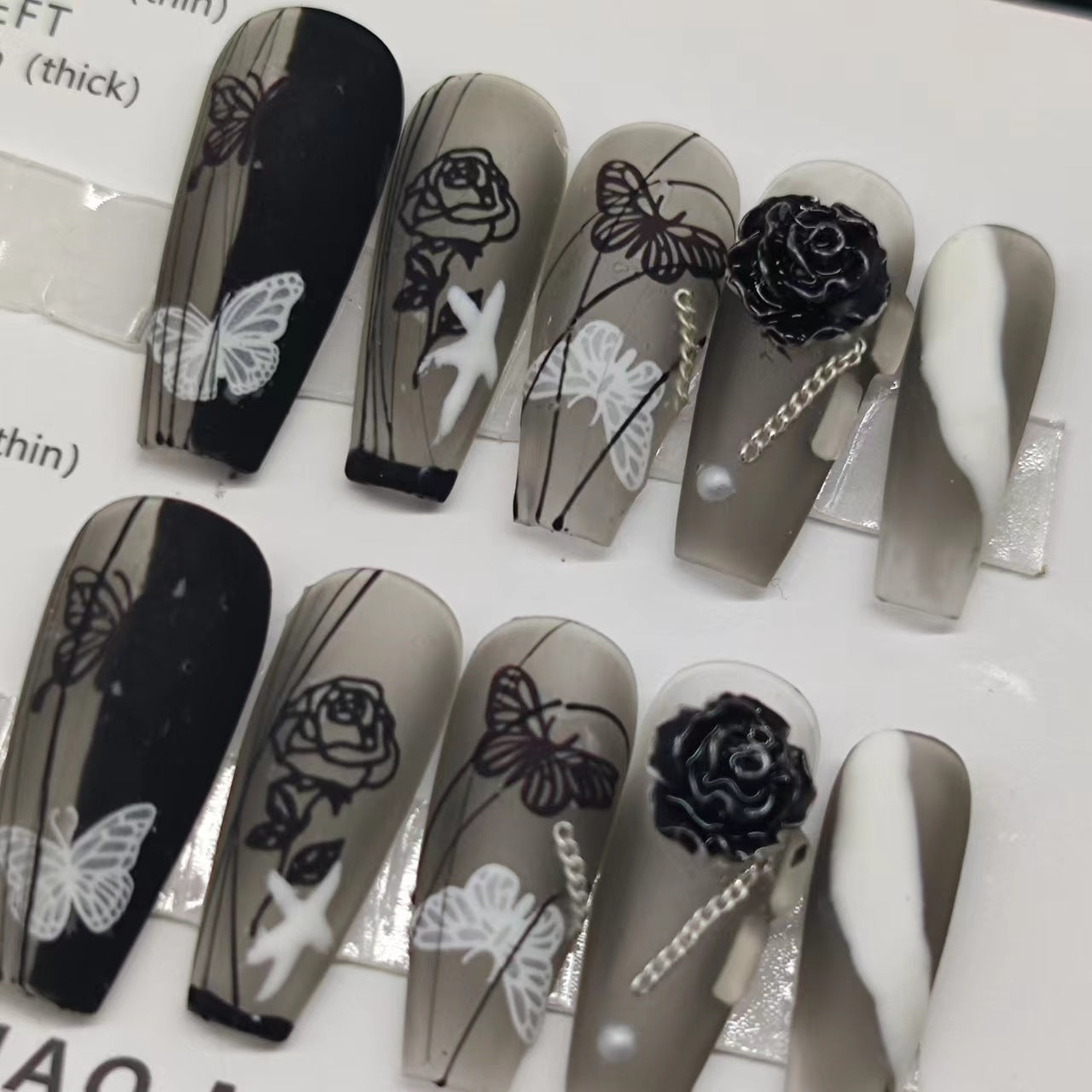 Designer: MaoMao.Handmade Nail Designs Press on Nails DIY  Nail Art for woman girl