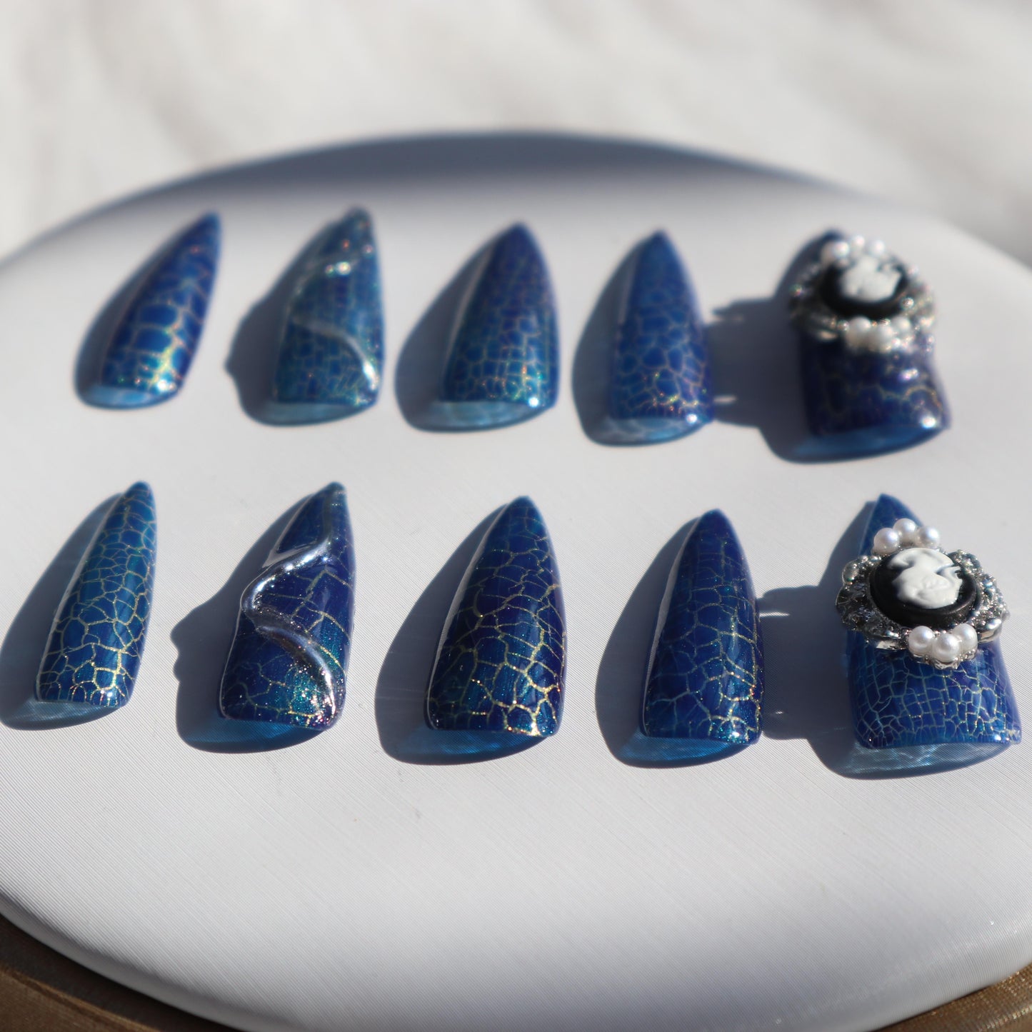 Designer: XinXin 69.Almond style handmade nails Press on Nails DIY Nail