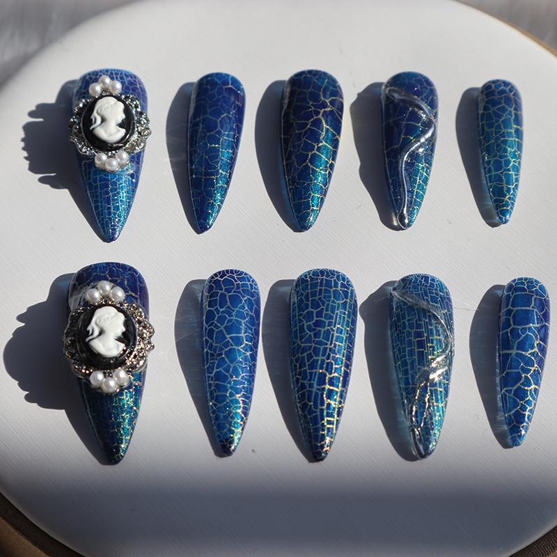 Designer: XinXin 69.Almond style handmade nails Press on Nails DIY Nail